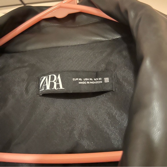 Zara Black/Red Tweed/Textured Moto Jacket - Picture 9 of 12